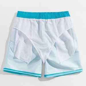 2025 Short de sport à cordon pour hommes avec logo personnalisé Short de yoga de plage et de surf avec décoration de motif Maillot de bain OEM Maillot de bain - Product Image 3