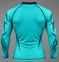 T-shirt de compression pour homme, manches longues, anti-UV, séchage rapide, respirant, pour entraînement MMA et gym