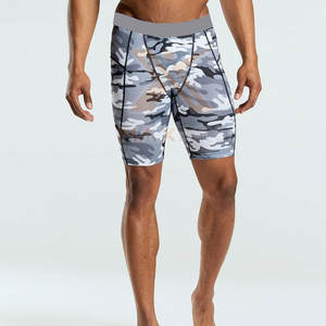 Pantalones Cortos de Compresión para Gimnasio y Entrenamiento, Material Resistente, Estampado de Camuflaje - Product Image 6