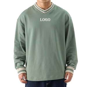 Camisetas Extra Grandes de Alta Calidad para Hombre, 100% Algodón, Logotipo Personalizado, Manga Larga, Color Sólido, Impresión por Sublimación Personalizada, Transpirables - Product Image 2