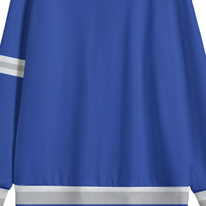 Cardigan en molleton épais bleu roi et blanc, style universitaire décontracté, col en V, fermeture boutonnée, tricot rétro, essentiel hiver streetwear - Product Image 4