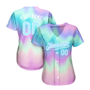 Camiseta de Béisbol Personalizada con Estampado, Unisex, para Adultos, Manga Corta, Sublimada, Transpirable, de Poliéster, con Botones al Frente, Personalizada para Equipos - Product Image 2