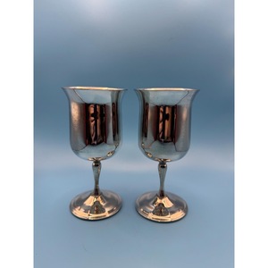 Handmade Stainless Steel <b>Goblets</b> Bell Shape Classic Design Durable Wedding Occasion Set Of 2 - Product Image 4