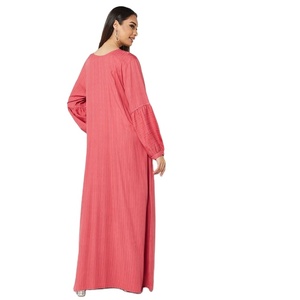 Sophisticated and Long Puffed Sleeve Stylish Viscose Floor-Length <b>Kaftan</b> with Sun Protection for Women - Product Image 2
