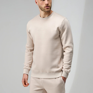 Blank Quality Cotton Oversized Thick Fleece Knitted Eco-Friendly Anti-Wrinkle Unlined Crewneck Long Sleeve <b>Sweatshirt</b> - Product Image 5