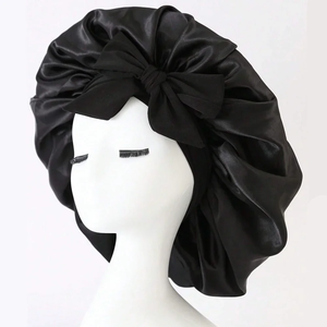 Bonnet de nuit en satin de soie décontracté avec bande réglable, large bord, pour le sommeil et le bain, unisexe, toutes saisons, protecteur - Product Image 5