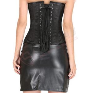 Women Breathable Gothic <b>Black</b> Leather Corset Skirts-<b>Dresses</b> <b>With</b> Belts - Product Image 3