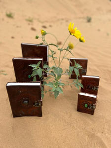 Nuevos diarios de bloqueo de cierre de cuero tallados a mano con piedra semipreciosa Boho tradicional Vintage diario de viaje con bloqueo de cuero - Product Image 4