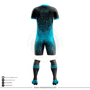 Mawra Custom Soccer Uniform Football Jersey Set Quick Dry Breathable Polyester OEM ODM Sublimation Team Wear Wholesale Sets - Product Image 5