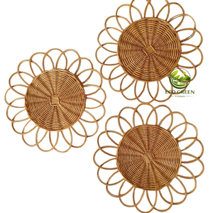 Handmade Decorative <b>Rattan</b> Placemat Floral Wicker <b>Table</b> Mat for <b>Dining</b> Room Café Wedding Kitchen Decoration - Product Image 5