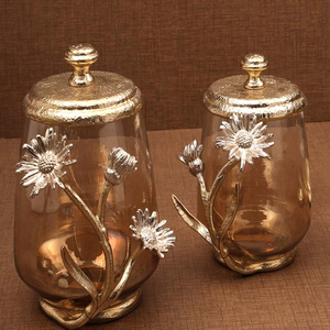 กระป๋องอะลูมิเนียมเคลือบทอง ดีไซน์สวยงาม สำหรับใช้ในครัว ดีไซน์ทันสมัย - Product Image 4