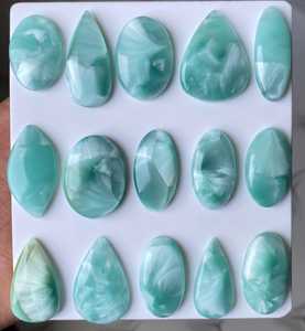 Cabujón de Hemimorfita Azul Natural de Cristal de Jade para Joyería, Gema Suelta al por Mayor MAHNAJGEM - Product Image 6