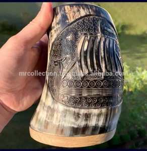 Tazas de cuerno naturalmente elegantes con tapa a prueba de fugas, aislamiento al vacío, taza para café - Product Image 2