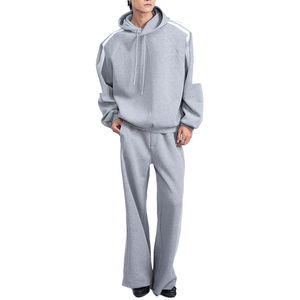 New Fashion Oversized Tracksuit for <b>Men</b> Custom OEM Casual Athletic Set Loose Fit <b>Running</b> Sportswear Jacket <b>Pants</b> Wholesale Low - Product Image 2