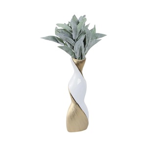 Vase de table moderne en fer craquelé, porte-fleurs décoratif pour la décoration intérieure, accent élégant pour centre de table floral - Product Image 1
