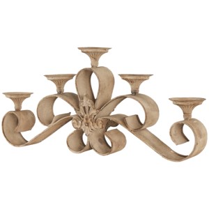 Candélabre en métal finition vintage, porte-bougie à 5 bras, centre de table antique, décoration de luxe pour la maison et les mariages - Product Image 3