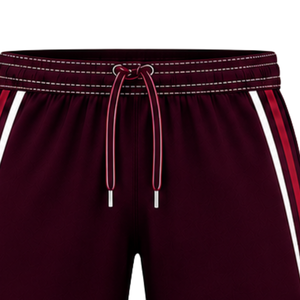 Shorts de rugby marron, noir et blanc, uniforme d'équipe, respirant, léger, vêtements de sport personnalisés, shorts de performance athlétique - Product Image 5