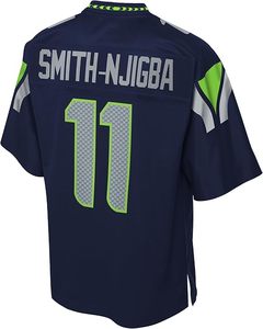 Seattle Seahawks Smith-Njigba 11 Jersey Maillot de football en polyester bleu marine pour hommes et femmes personnalisé - Product Image 3