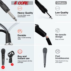 Interruttore unidirezionale cardioide con microfono vocale dinamico a 5 CORE per feste Karaoke che parlano in pubblico-PM 757 XLR - Product Image 5