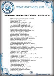 INSTRUMENTOS DE CIRUGÍA Abdominal Juego de 82 piezas Juego de instrumentos de cirugía abdominal de acero inoxidable alemán POR DADDY D PRO CE & ISO - Product Image 2