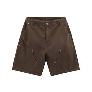 Pantalones Cortos Cargo de Lona de Algodón de Cintura Alta para Hombre, con Múltiples Bolsillos, Transpirables, Estilo Ropa de Trabajo, Cierre con Botones, para Mujer, Ropa Casual de Verano - Product Image 1