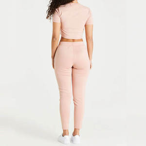 Services OEM – Pantalon slim décontracté pour femme, taille haute, couleur unie, haute qualité, avec logo personnalisé - Product Image 6