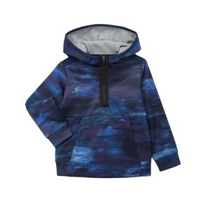 Sweat à capuche mi-zippé en tricot doublé polaire imprimé camouflage pour bébés et enfants, garçons et filles, décontracté, sportif, ODM, polyester recyclé - Product Image 1