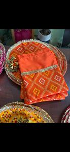Juego de Bolsas Potli Bandhani Premium con Thali Decorativo, Bolsa de Regalo Tradicional India, Recuerdos Festivos para Bodas - Product Image 5