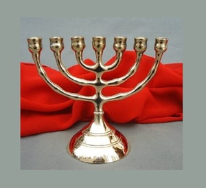 Eco Friendly Vintage Aluminum Menorah Featuring Durable Metal Construction For Hanukkah Candle Lighting And Decorative <b>Table</b> - Product Image 3
