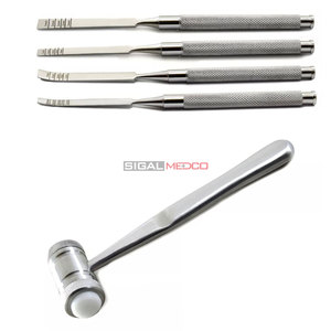 Marteau à os pour implants dentaires, ensemble d'instruments chirurgicaux, ciseaux à os, greffe d'os dentaire, chirurgie maxillo-faciale - Product Image 6