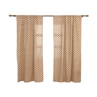 Rideaux de fenêtre élégants en coton, occultants et offrant une intimité totale, en tissu lisse, pour chambre, salon, café, décoration intérieure