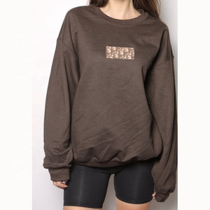 Newly Winter Fashion Casual Cotton Fleece Crew Neck Print Loose <b>Vintage</b> Pullover Womans <b>Oversized</b> <b>Sweatshirt</b> - Product Image 4