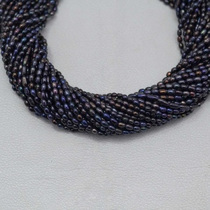 Perlas de Agua Dulce Naturales de 3mm 4mm, Color Negro Arcoíris, Forma Irregular de Arroz, Cuentas de Piedras Preciosas, Collar de Perlas Cultivadas al por Mayor - Product Image 2