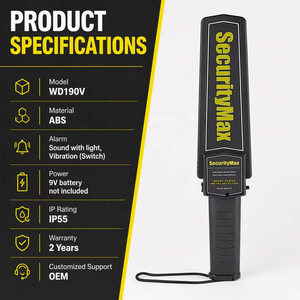 WD190V Rilevatore di Metalli Portatile ad Alta Sensibilità, Scanner di Sicurezza per Aeroporti, Scuole e Fabbriche - Product Image 2
