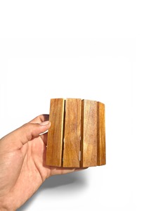 Posavasos de madera cuadrado y mantel individual decorativo de madera natural ecológico, posavasos de corcho personalizado para artículos calientes - Product Image 3