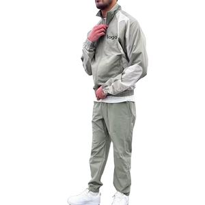 ชุดกีฬาผ้าไนลอนน้ำหนักเบาชุดวอร์มกันน้ำสำหรับผู้ชายชุดวิ่งจ็อกเกอร์มีซิปเสื้อกันลมชุดวอร์มสำหรับใส่เล่นกีฬาแบบลำลองขายส่งตาม2026 - Product Image 3