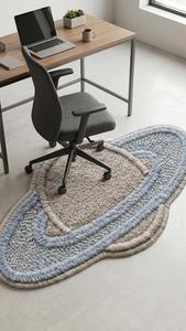 Tapis antidérapant en laine à motifs géométriques, tufté à la main, pour la chambre des enfants, la chambre à coucher, le salon, décoration - Product Image 3