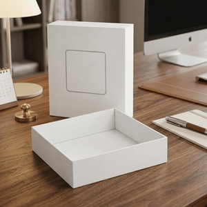 Compact Recyclable Corrugated Cardboard Electronics Box | Rigid Recycled Packaging with UV Coating & Embossing Custom Branding - Product Image 2