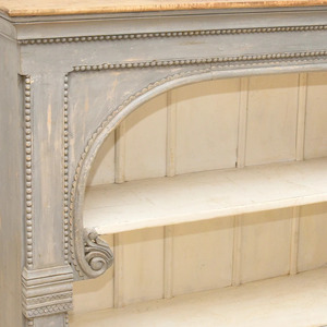Console de présentation en bois de manguier sculpté à la main avec étagère ouverte, meuble d'entrée en bois sculpté - Product Image 4