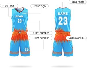Best Customizable Men's Basketball Jersey <b>Shorts</b> Set Sublimated Print Team Name Number 23 Moisture Wicking Athletic Wear - Product Image 2