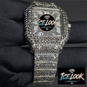 Reloj Cuadrado de Acero Inoxidable para Mujer ICELOOK con Detalles de Diamantes, Cuarzo Analógico, Pulsera de Lujo, 38mm, Estilo Joyería - Product Image 2
