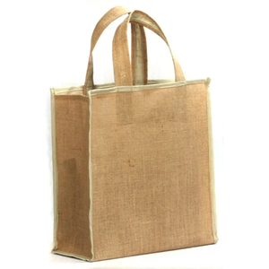 Sacs fourre-tout en jute personnalisés avec logo, sacs de shopping et de plage, sacs d'épicerie écologiques avec poches (vente en gros) - Product Image 1
