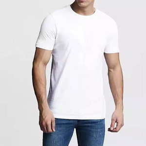 Camisetas de Cuello Redondo para Hombre, Ajustadas, de Poliéster/Algodón, Personalizadas, Sólidas, Transpirables, de Secado Rápido, con Impresión Digital en el Logotipo Frontal, Casuales - Product Image 4