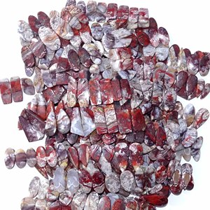 Paire de pierres précieuses naturelles en agate Crazy Lace, cabochons de haute qualité pour la fabrication de bijoux, Rajasthan AMAN GEMS - Product Image 1