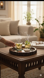 แก้วกาแฟไม้ทำมือบุเหล็กด้านใน สไตล์ถังไม้แบบเรียบง่าย แก้วน้ำเก็บอุณหภูมิ ของขวัญ ของตกแต่งบ้าน - Product Image 2