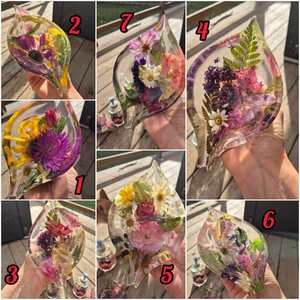 Juego de Accesorios de Baño Ecológicos Decorativos con Flores Secas en Resina Epoxi Transparente, Accesorio Flotante en Movimiento, Juego de Almacenamiento para Tocador 3D Pintado a Mano - Product Image 4