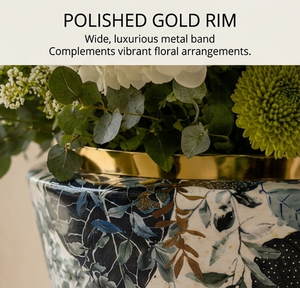 Luxury Design Set of 2 Decorative Metal Vase <b>Sticker</b> Enamel Large Size Modern <b>Flower</b> Vase for Home and Table Decor Customized - Product Image 4