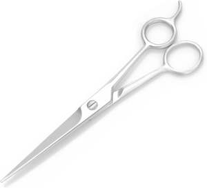 Ciseaux de coiffure professionnels en acier inoxydable 4Cr13 de 6,5 pouces, ciseaux de barbier à pointe arrondie, en caoutchouc, pour droitiers, taille moyenne, pour hommes, femmes et enfants - Product Image 2