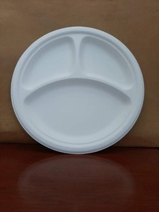 Assiette jetable ronde en pulpe moulée 3CP de 9 pouces, la plus populaire, écologique et biodégradable, pour restaurants et fêtes - Product Image 4