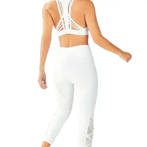New Design Custom Compression high waist Yoga Legging Sets Women Yoga Suit Sport Wear
